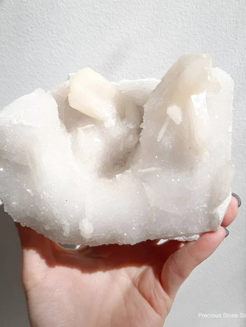 Puffy cloud chalcedony & stilbite cluster product image (1)