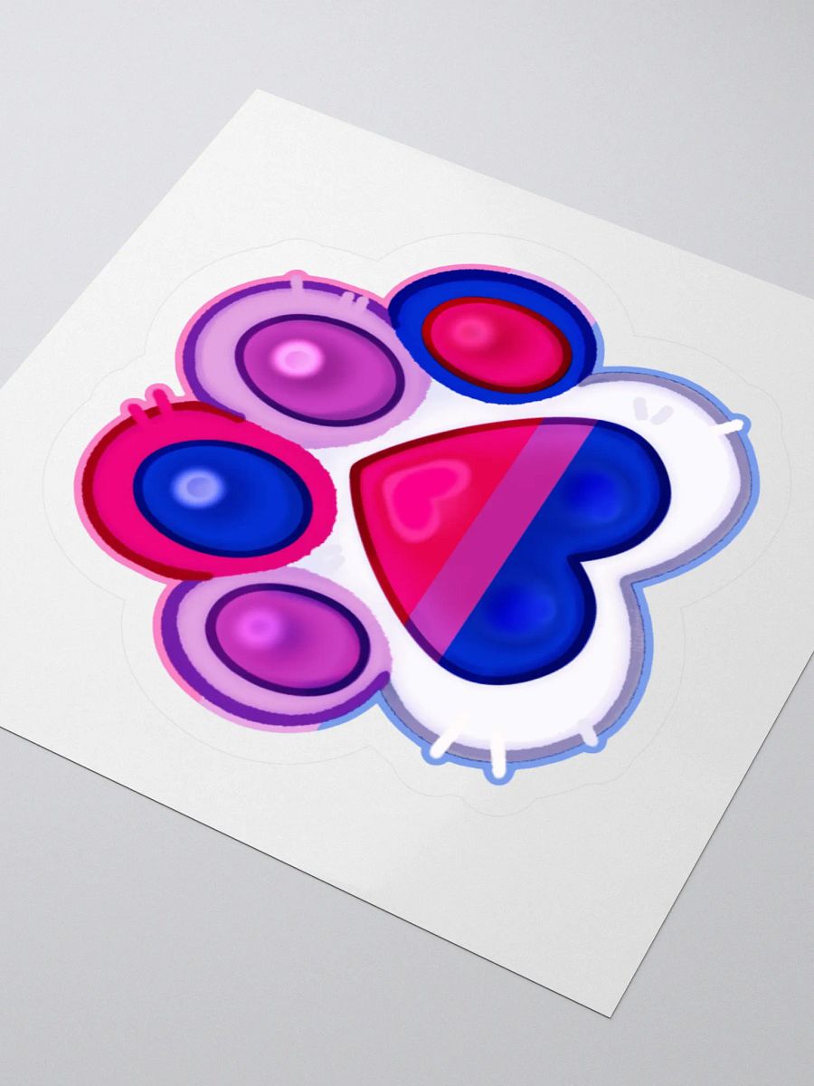 Bisexual Pride Paw Print Kiss Cut Stickers product image (3)