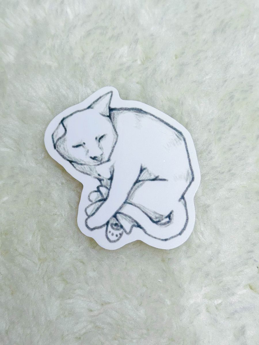 Eepy Kat Matte Sticker product image (1)