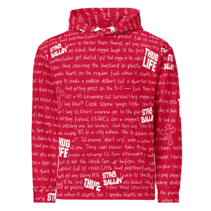 Str8 Ballin' - 2Pac - RED - Unisex Hoodie product image (2)