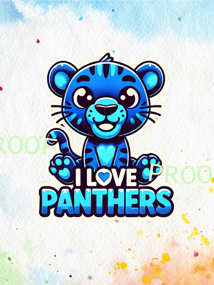 I Love Panthers – Instant Download Graphic Design product image (1)
