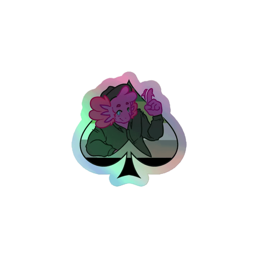 Aro in Spades | Kiss-Cut Holo Sticker product image (1)