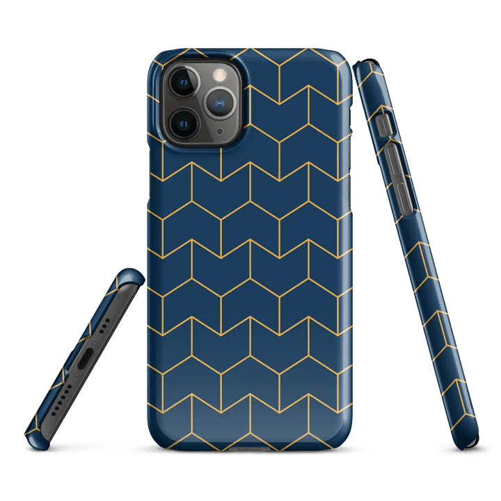 Golden Zigzag Navy iPhone® Snap Case product image (3)