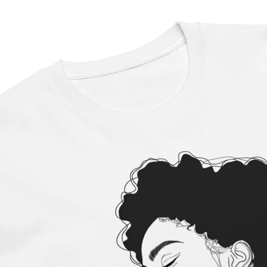 Curly Woman Line Art Profile Unisex Tee product image (21)