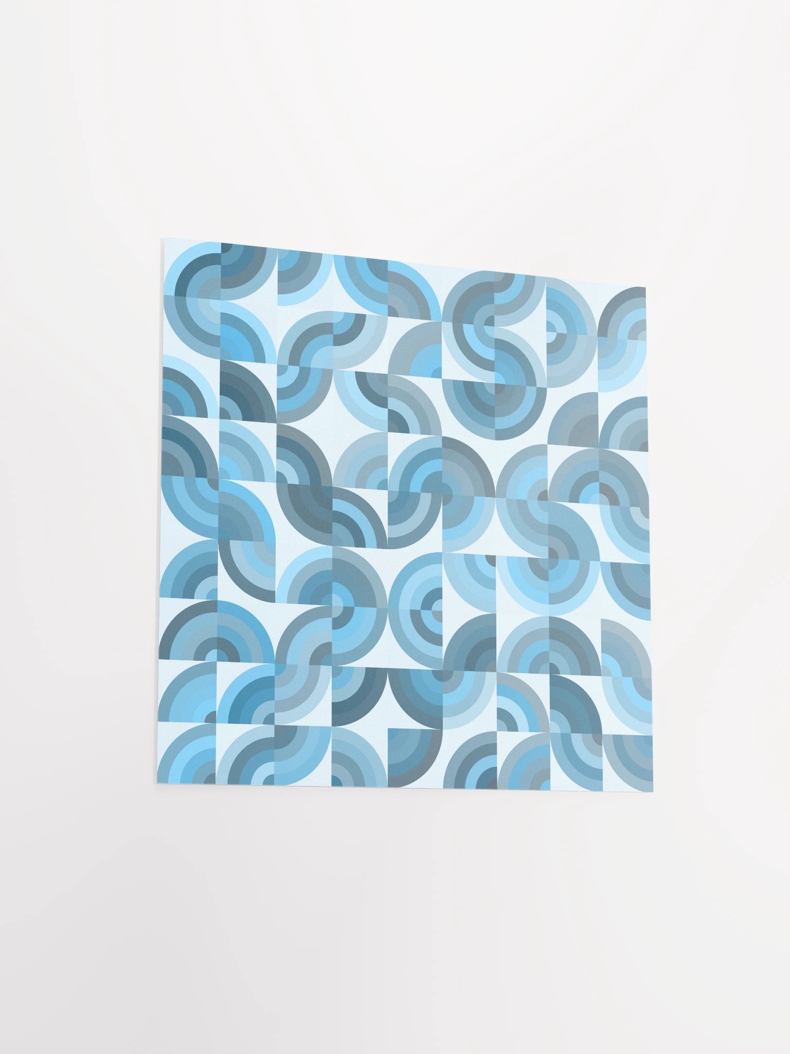 Symmetric Blue Geometric Poster product image (3)
