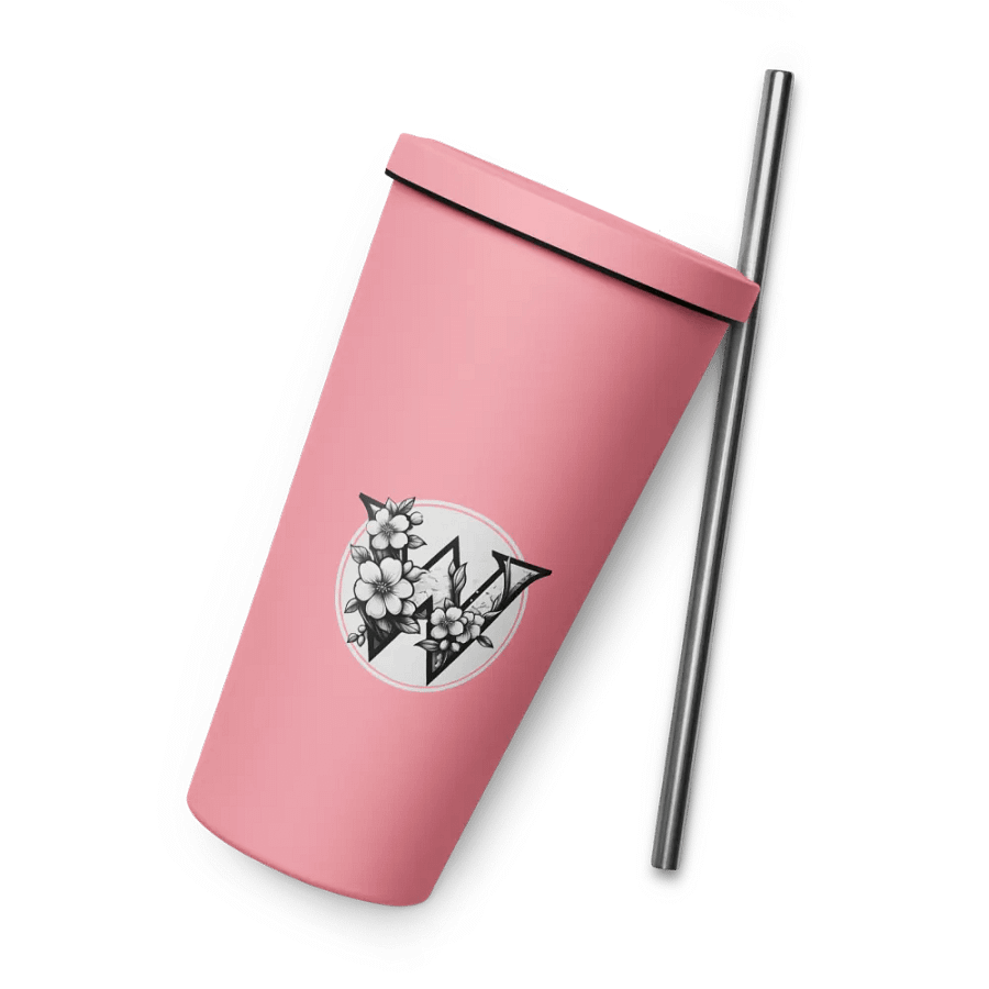 Vaso de acero inoxidable con pajita product image (9)