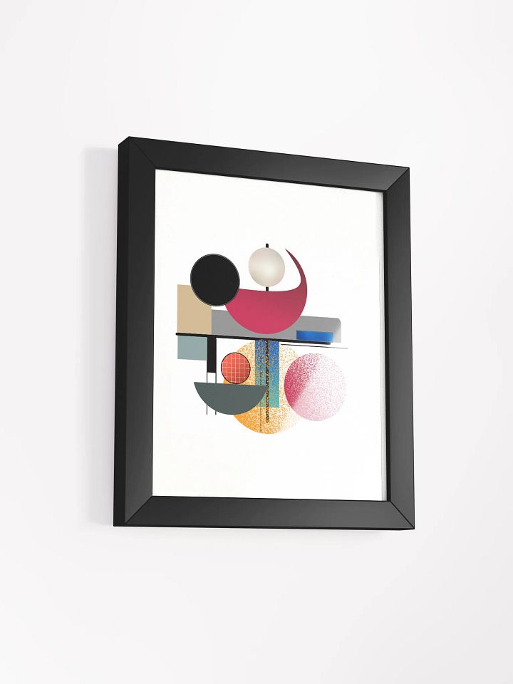 Symmetry in Color: Framed Geometric Abstract Poster product image (7)