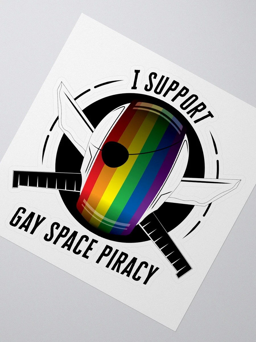 Gay Space Piracy Kiss Cut Stickers product image (2)
