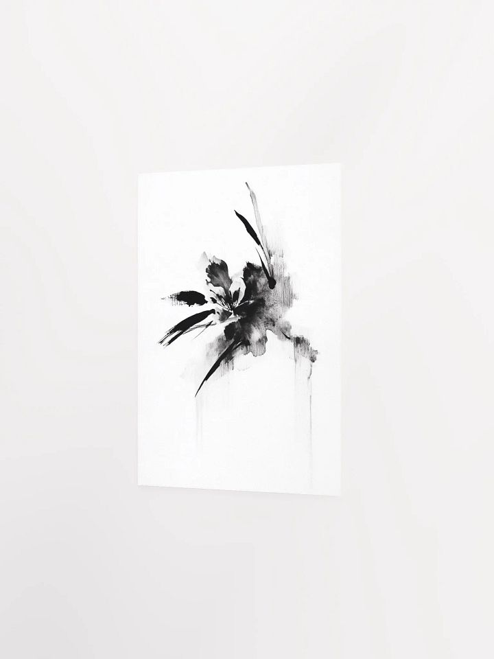 Ink Bloom II: Monochromatic Floral Art Print product image (2)