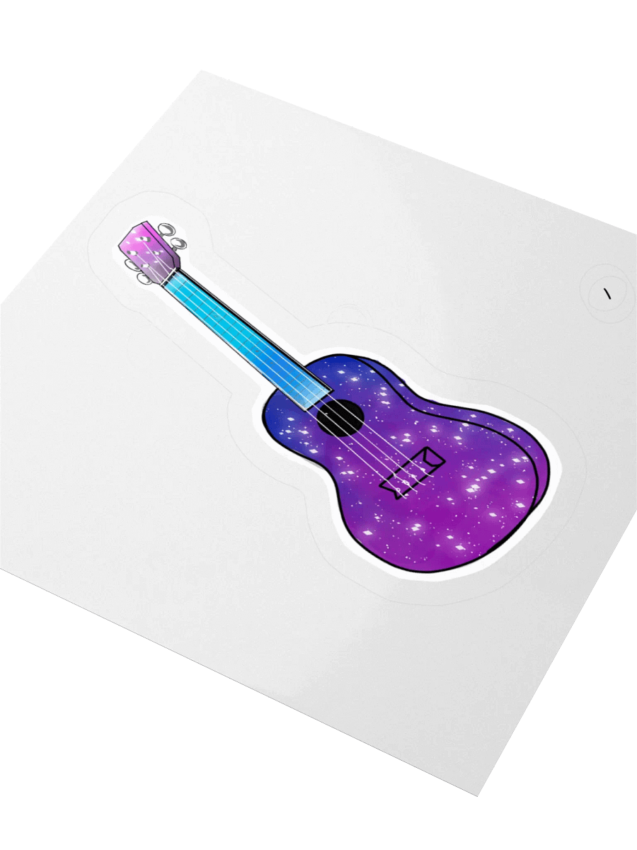 Star Ukulele Sticker design product image (7)