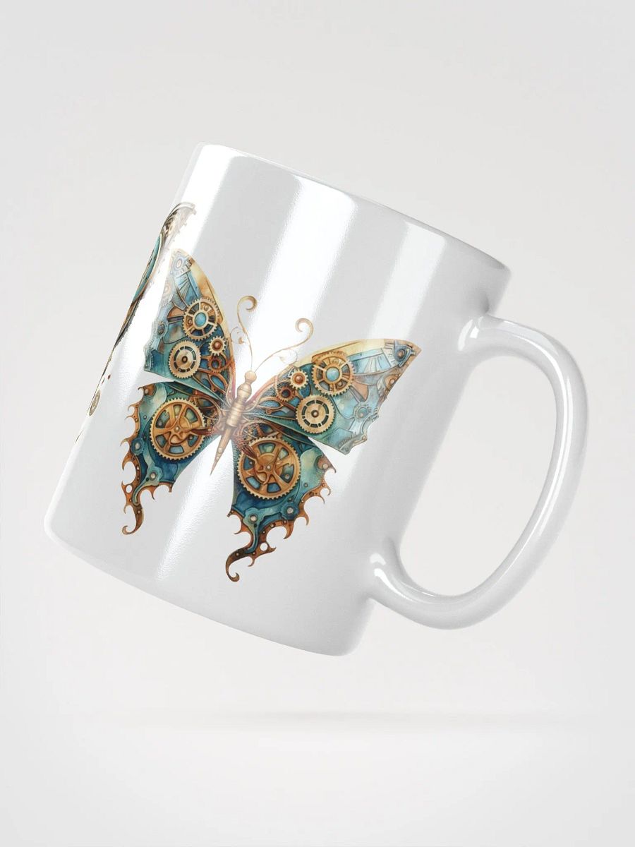 Steampunk Butterflies White Glossy Mug product image (4)