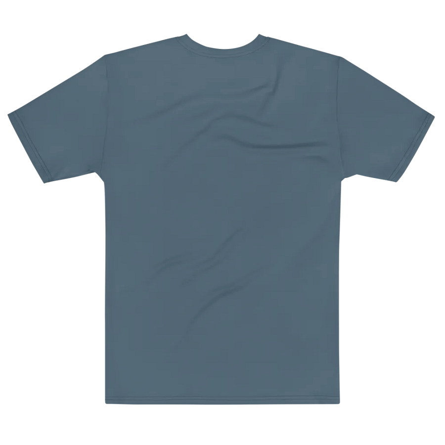Plain Dark Greyish Blue Soft Summer Men's Crewneck Polyester Heavyweight Premium T-Shirt by Treasure Pie product image (7)