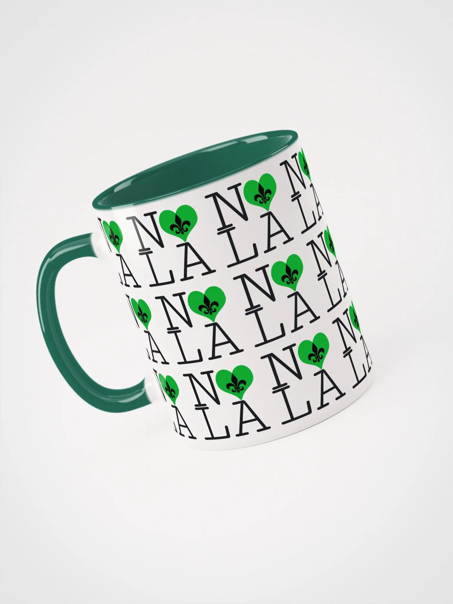 I LOVE NOLA **LEGACY COLOR MUG** (GREEN HEART FULL INFINITY) product image (3)