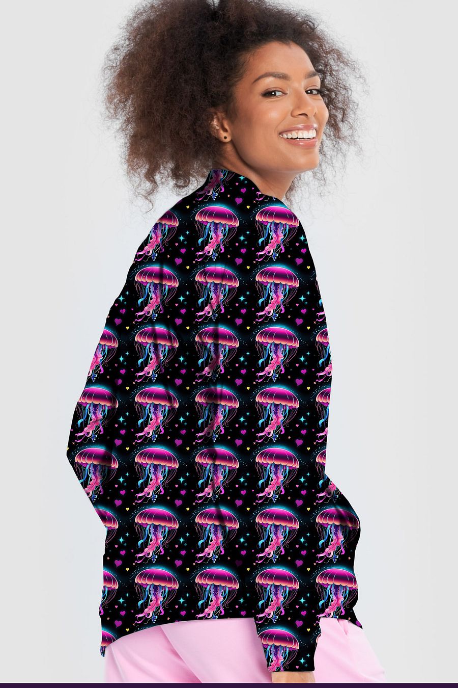 Funny Jellyfish All Over Print Bomber Jacket product image (2)