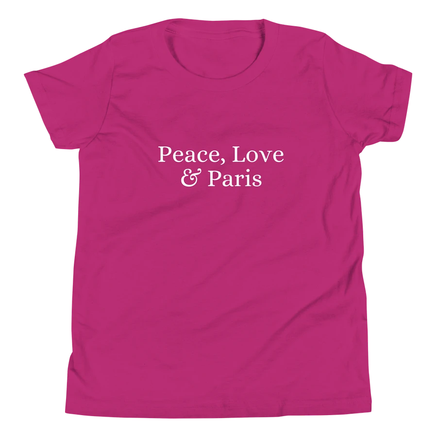 Peace, Love and Paris Youth T-Shirt product image (13)