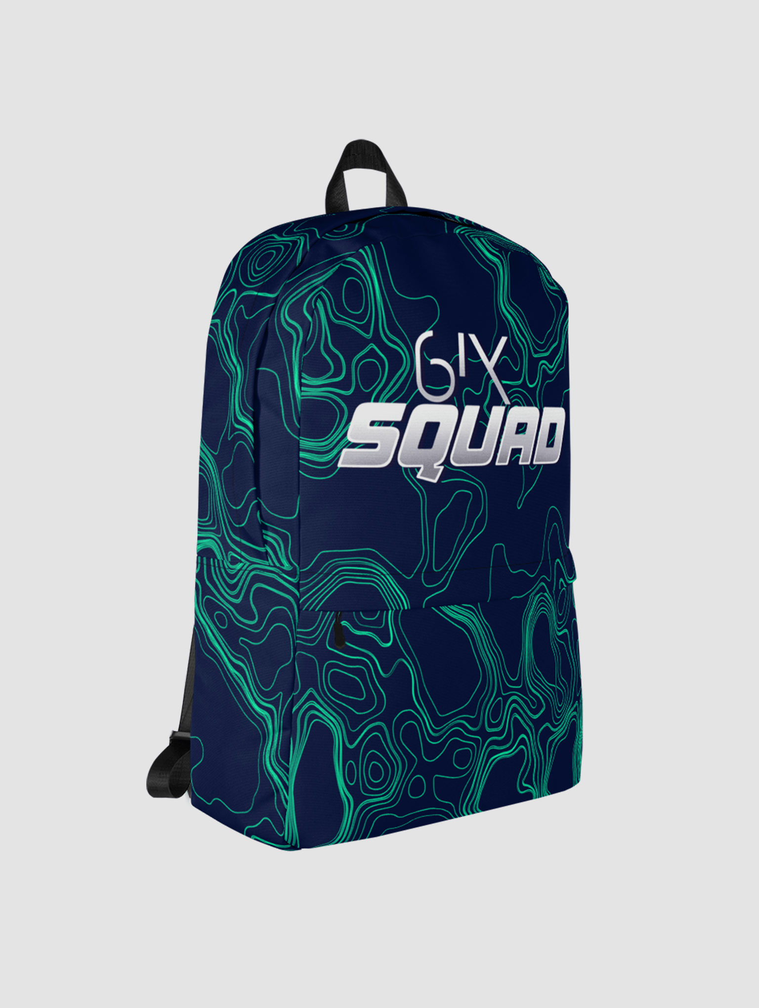 6ix Squad Backpack - Navy & Mint Topography product image (2)