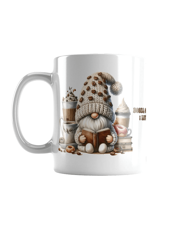 Gnome Books Coffee Donuts Ceramic Mug product image (1)