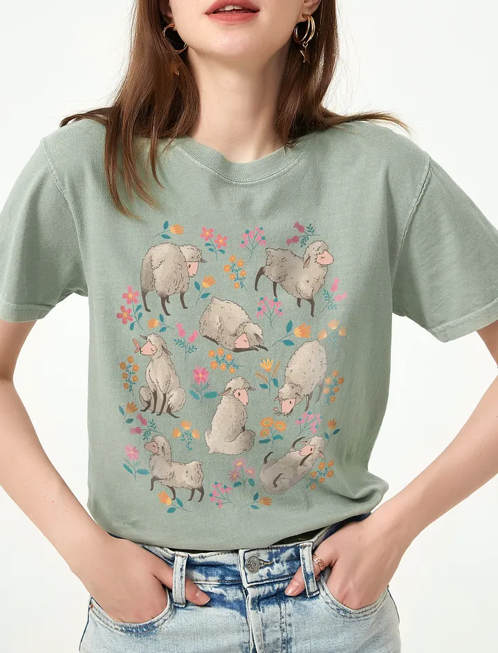 Cottagecore-Style Shirt of Sheep | Cottagecore, Goblincore, and Forestcore-Inspired Farm Animals T-Shirt product image (1)
