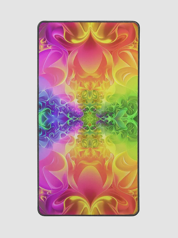Neon Fractal Desk Mat - Illuminate Your Space product image (2)
