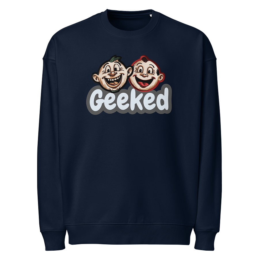 Whimsical Geeked Faces Organic Sweatshirt product image (1)