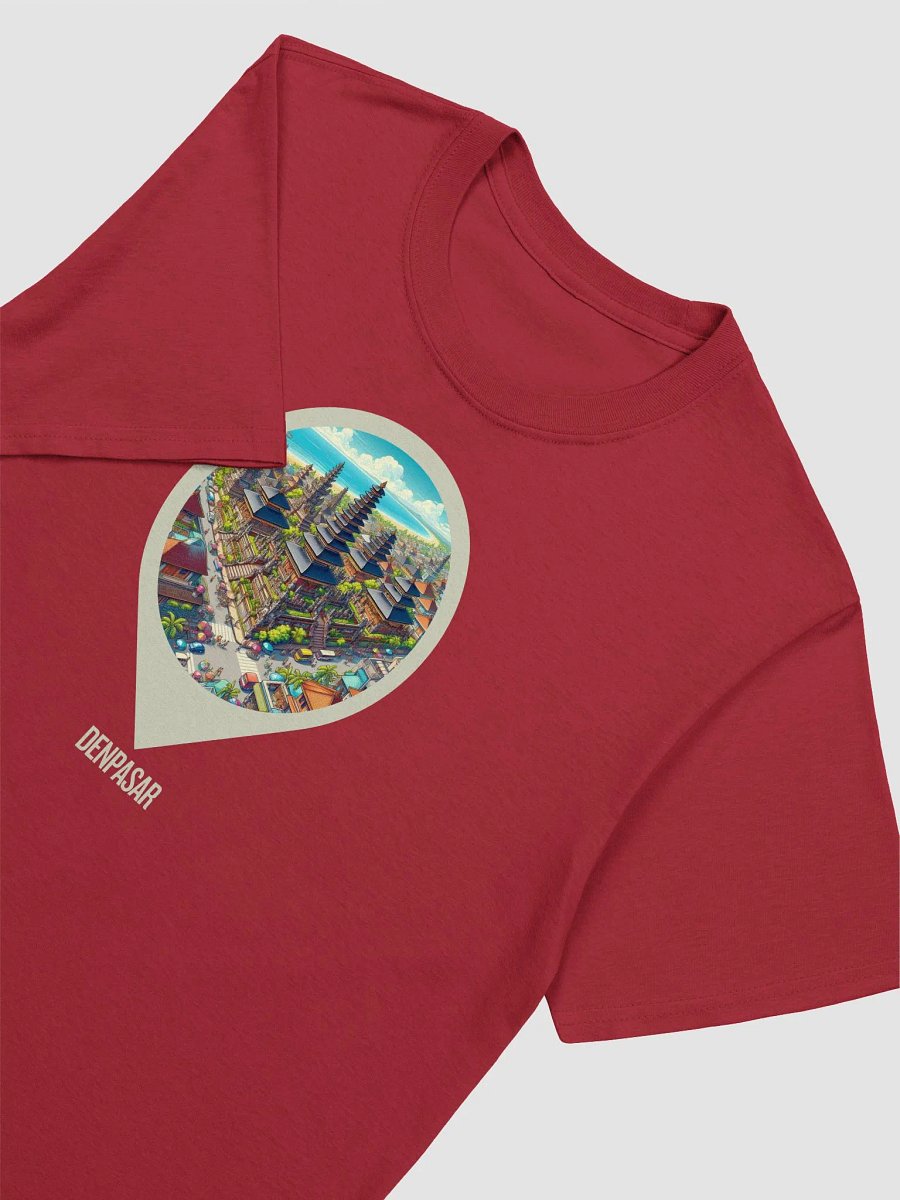 Cityscape Pin Drop Unisex T-Shirt | Ai Design denpasar city Bali product image (9)