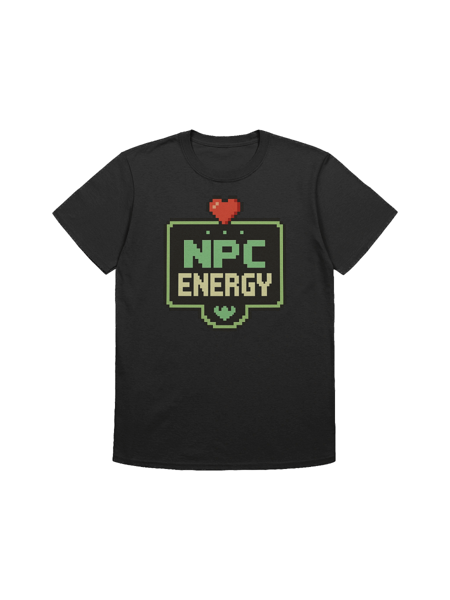 NPC Energy – Retro Pixel Gamer Meme Tee product image (1)