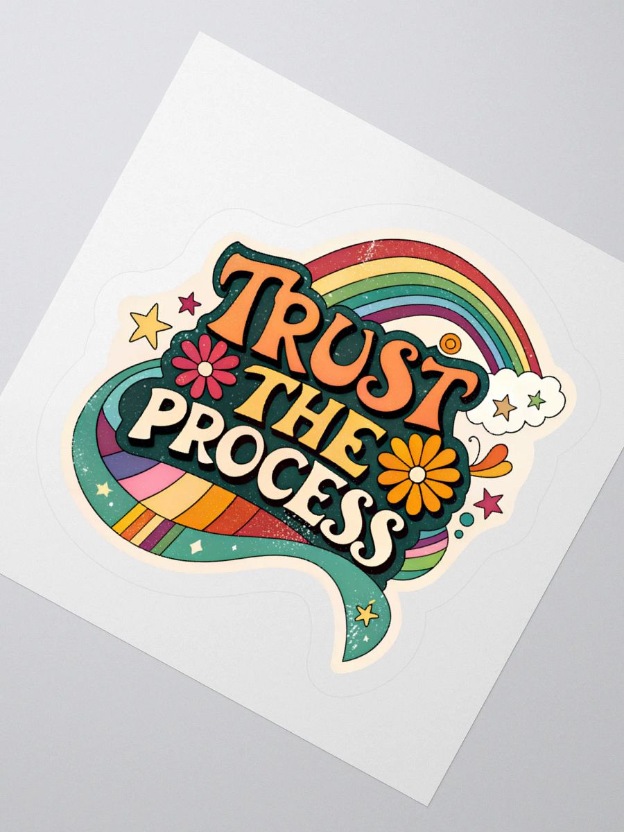 Retro Trust the Process Kiss Cut Stickers product image (4)