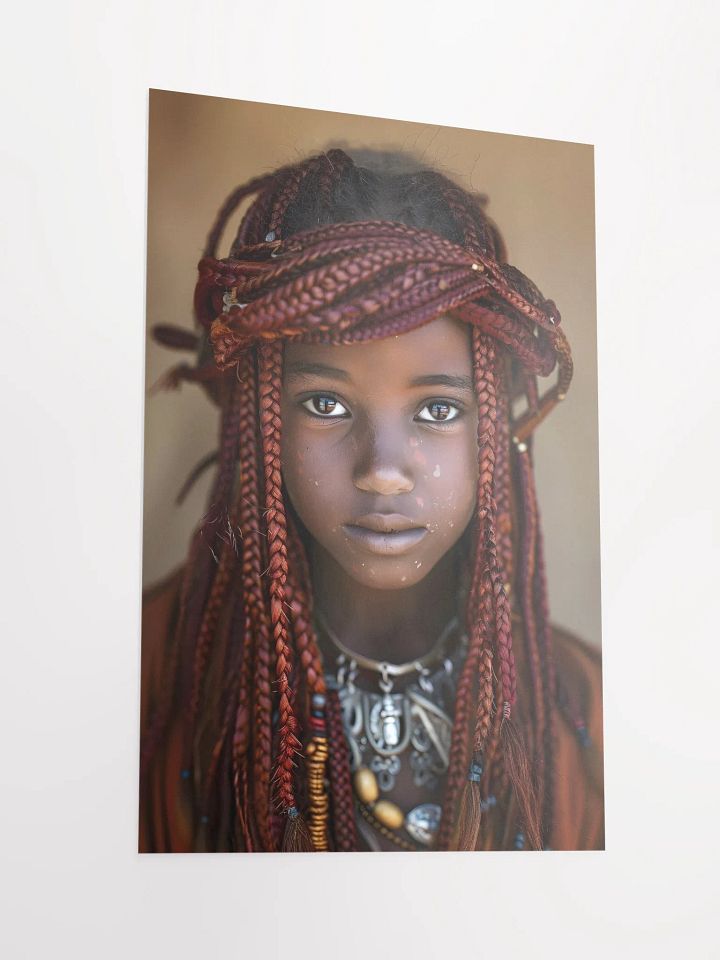 Portrait of girl with intricate braided hairstyle. product image (2)
