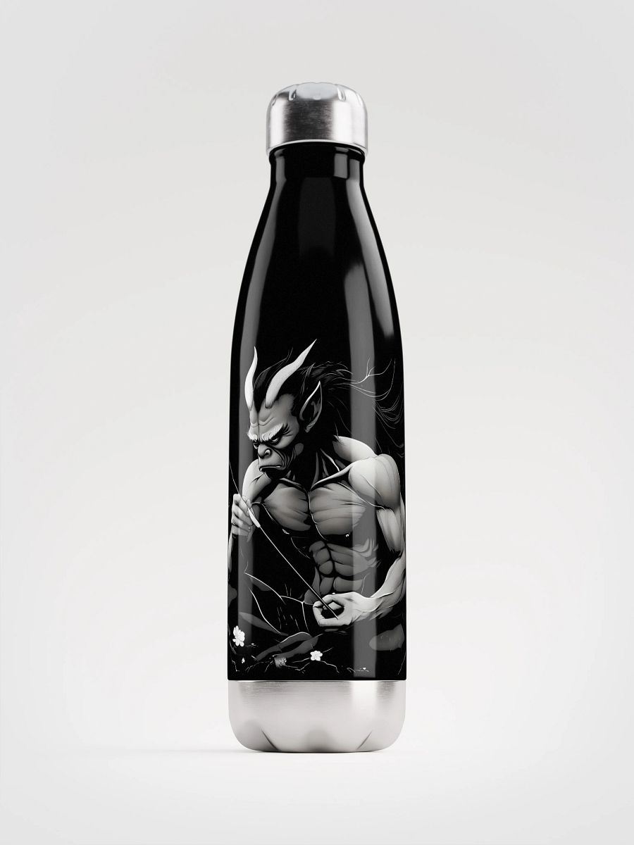 Intimidating Oni Demon Art - Japanese Mythology Illustration Stainless Steel Bottle product image (1)