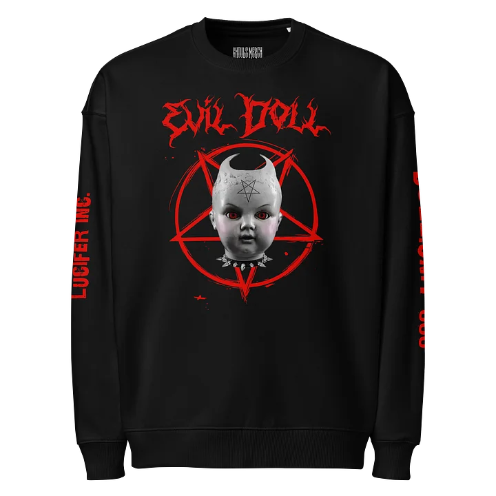 Evil Doll Unisex Organic Oversized Sweatshirt product image (1)
