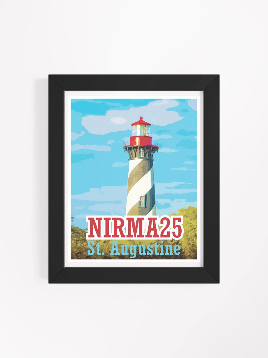 St. Augustine Lighthouse Framed Poster – Vintage Travel Edition product image (4)