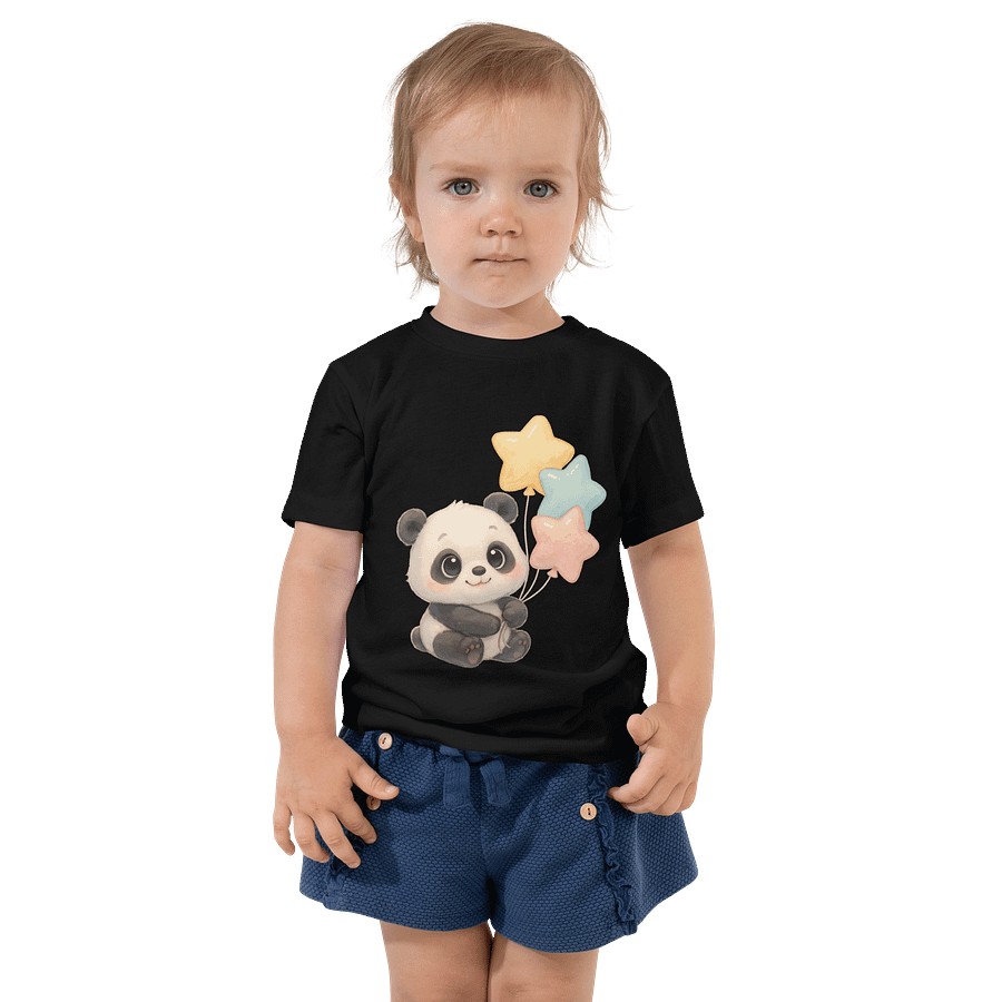 Whimsical Panda Star Balloons Toddler T-Shirt product image (1)
