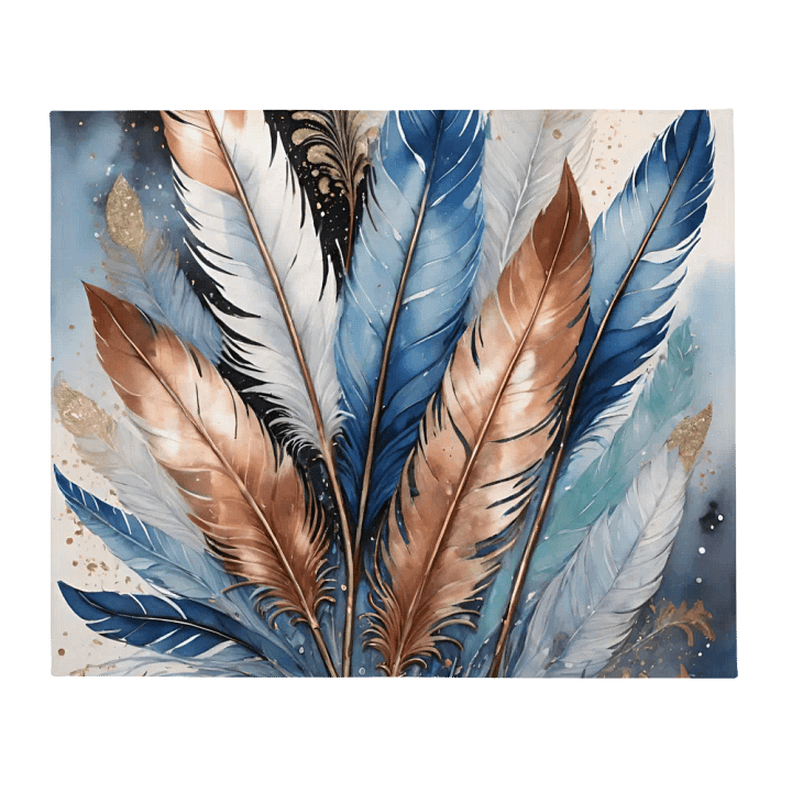 Gold Dust Feathers Throw product image (2)