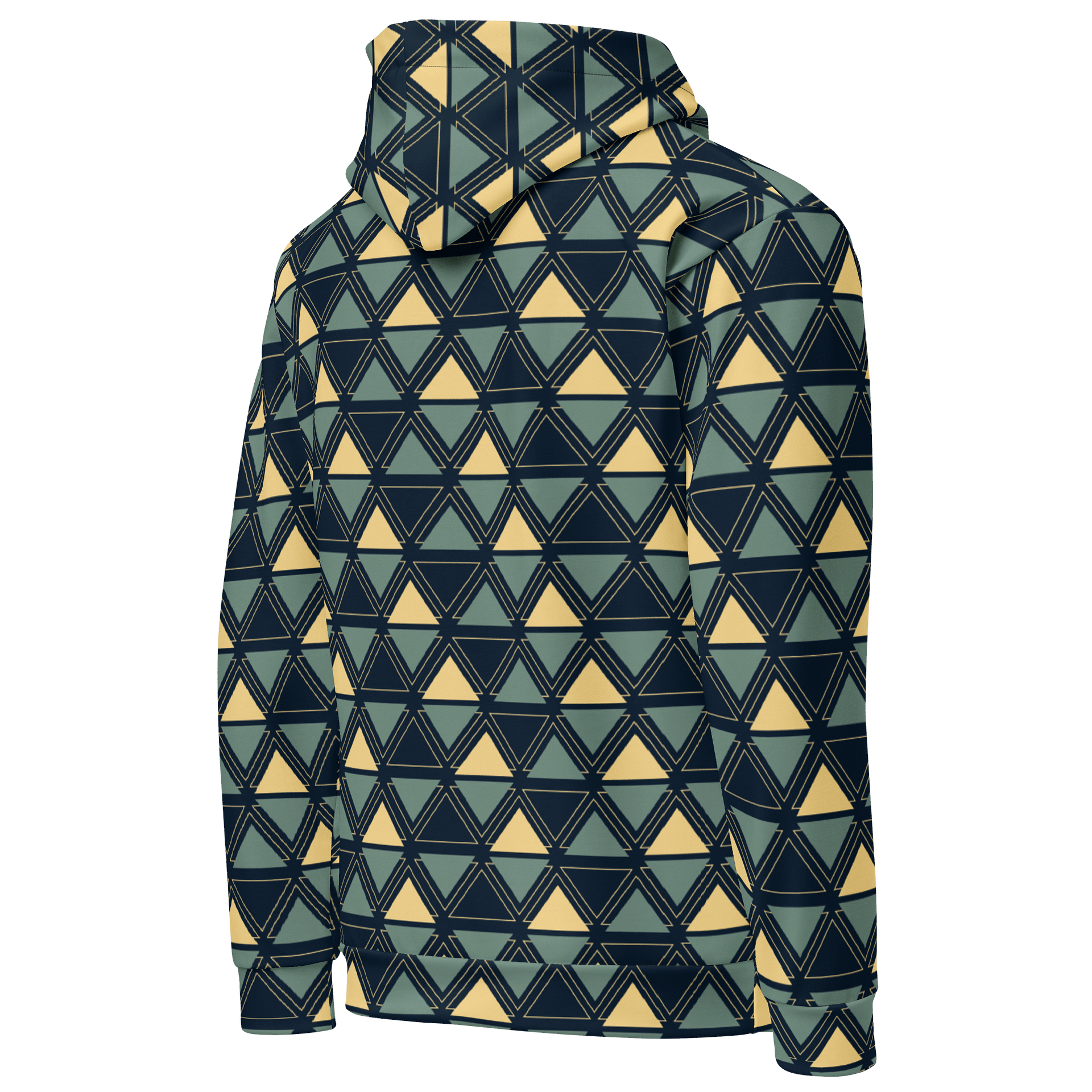 Triangulated Night Geometric Allover Print Hoodie for Men & Women product image (5)