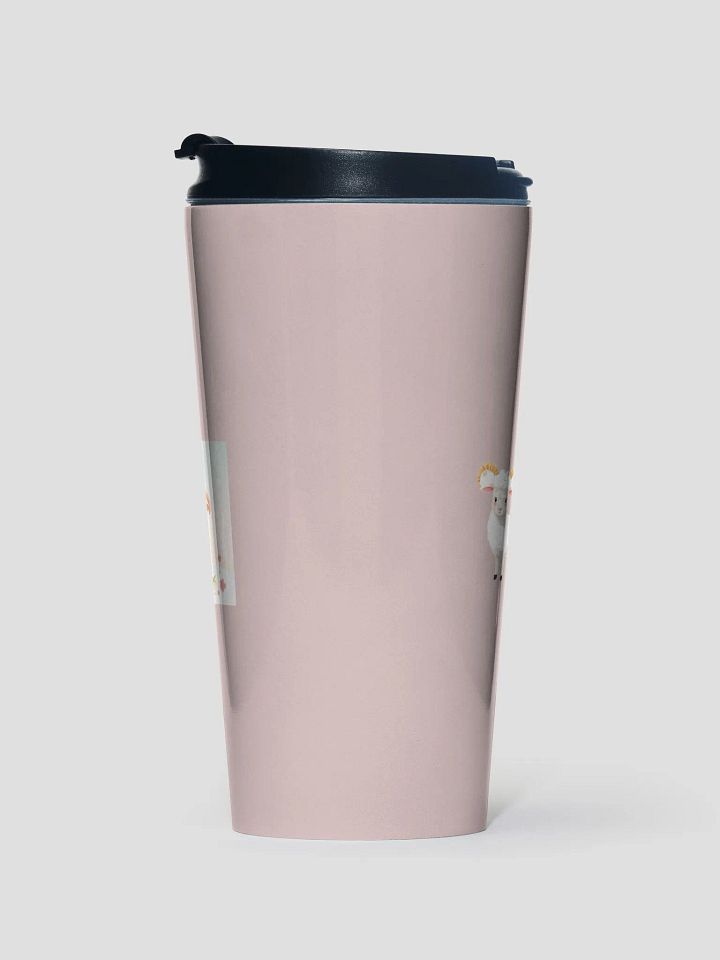 Whimsical Horned Sheep Stainless Steel Travel Mug product image (1)