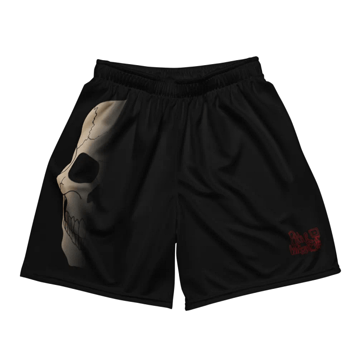 Faded skull mesh shorts product image (1)