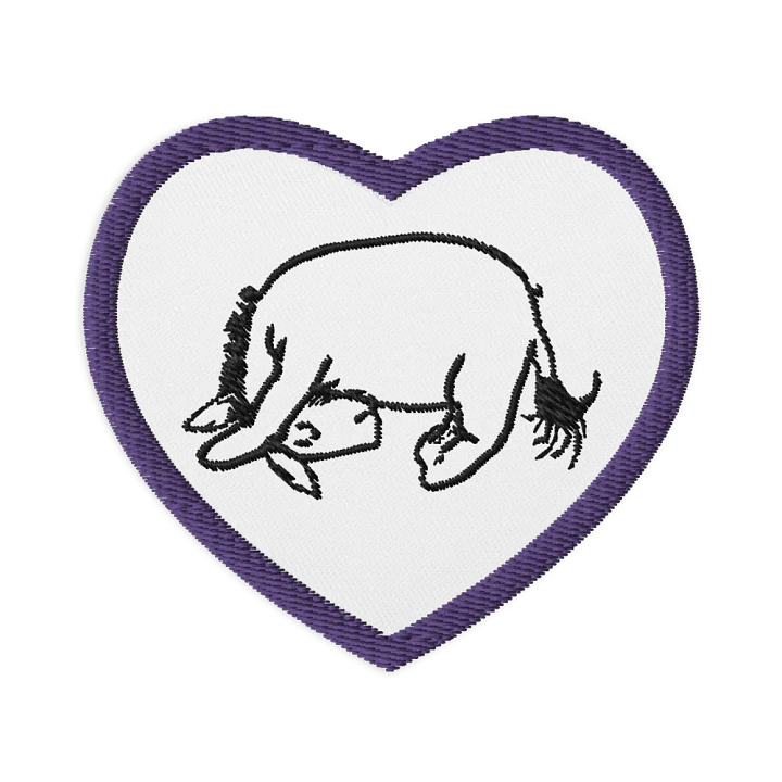 Embroidered Eeyore Heart Patch product image (1)