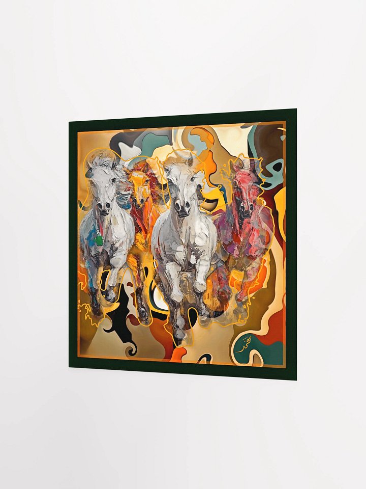 Vibrant Motion: Horse-Inspired Matte Poster product image (9)