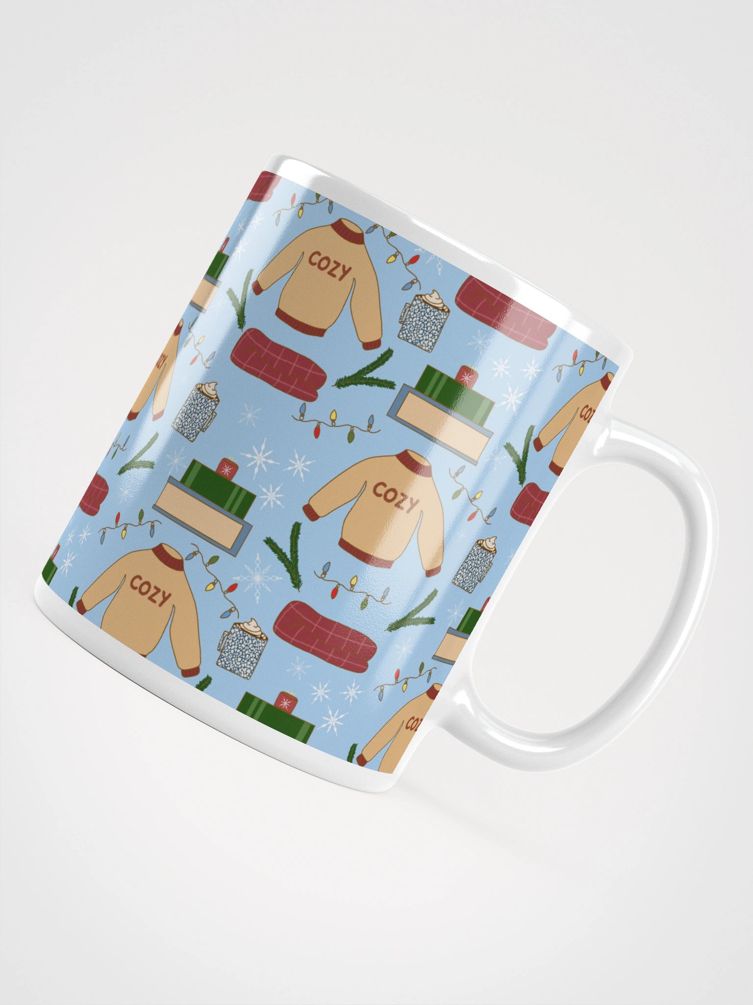 Cozy Winter Pattern Mug in Blue product image (6)