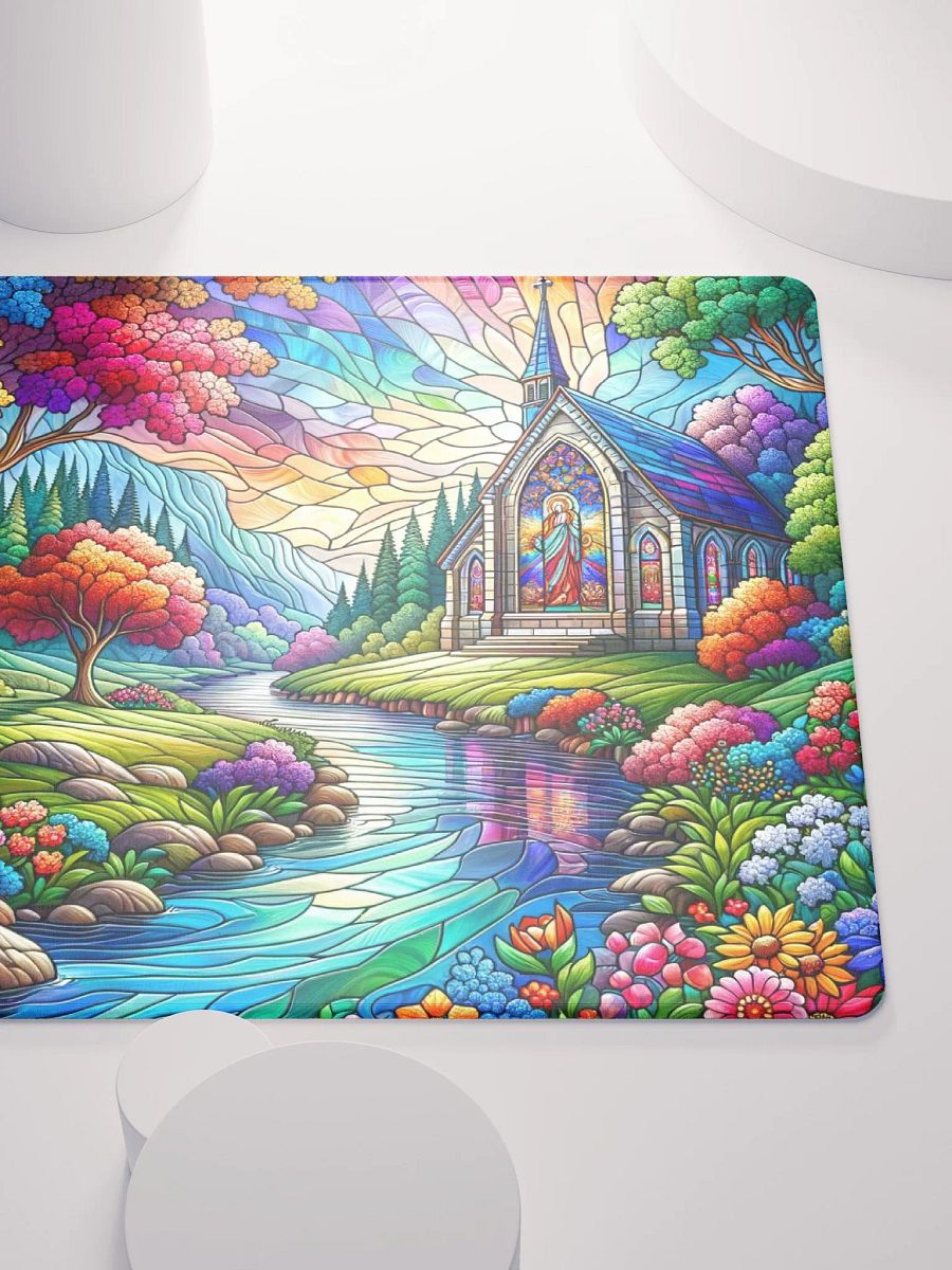 Stain-glass Style Chapel Mouse Mat product image (9)