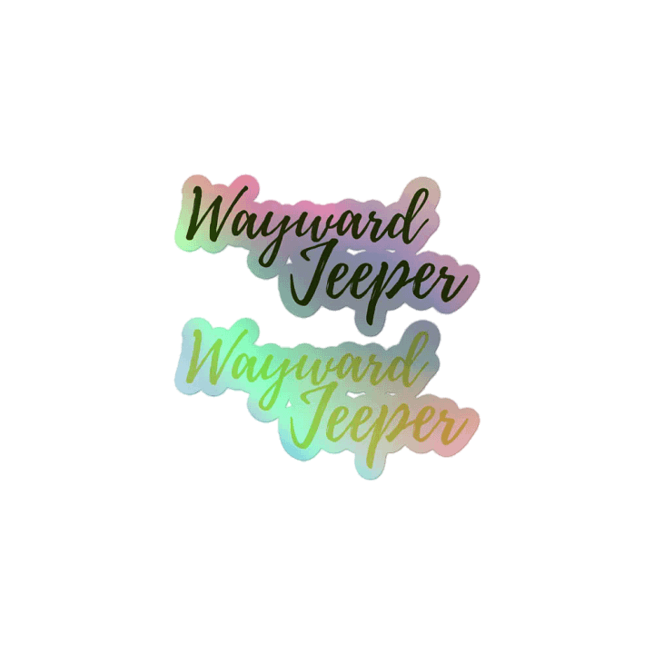 Green & Yellow Holographic Jeeper Stickers product image (1)