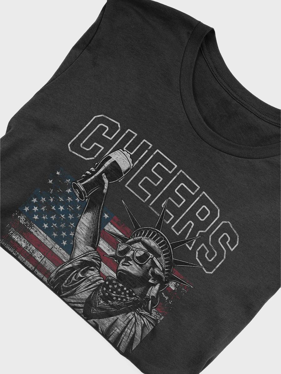 Liberty cheers USA shirt, America glass beer T-shirt, funny USA tee product image (5)