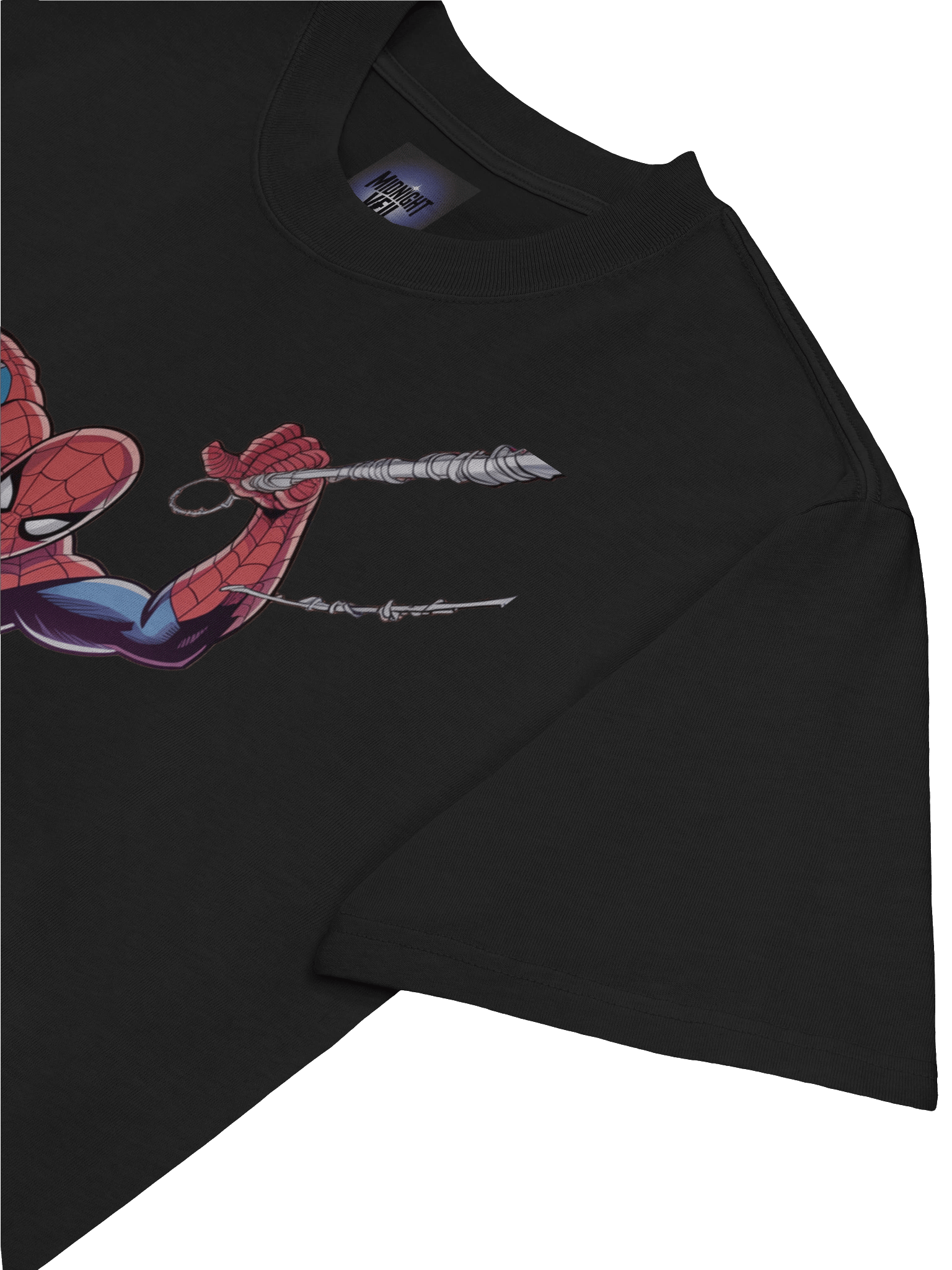 Spider-Man Web Shadow Swing Oversized Faded T-Shirt product image (7)