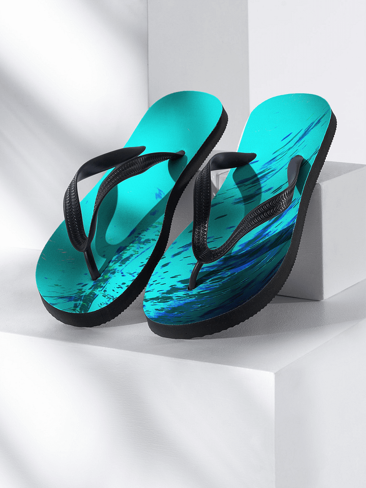 Fluidity Blue Custom Flip-Flops product image (1)