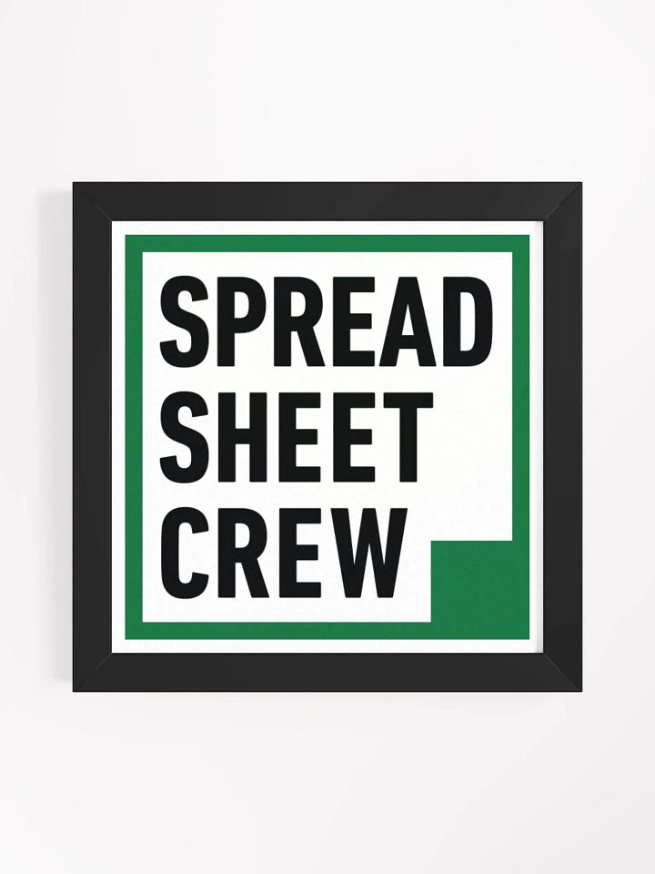 Spread Sheet Crew - Wall Award product image (1)