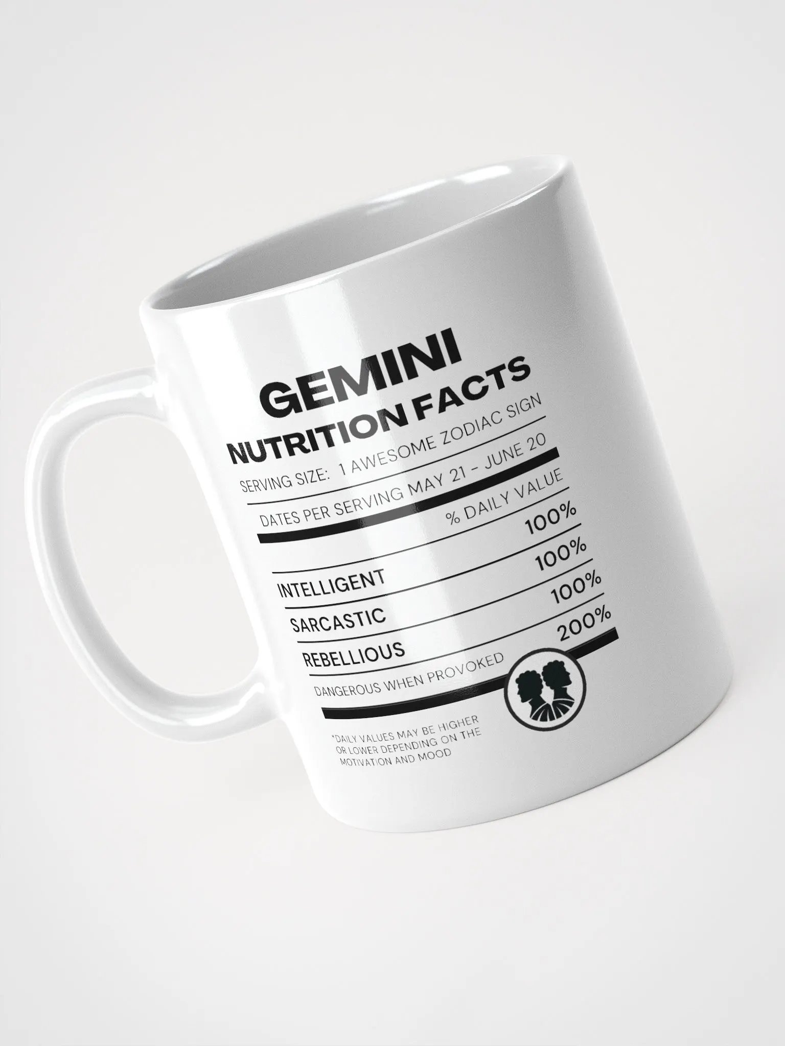 Gemini Nutrition Facts Mug product image (4)