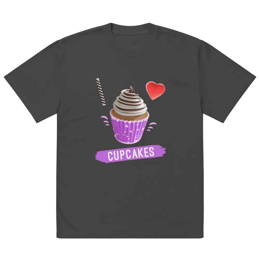 I Love Cupcakes - Oversized Faded T-Shirt product image (2)