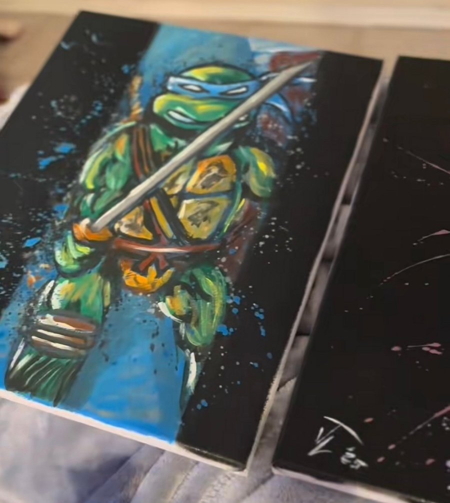 4 Piece TMNT Painting Set - All 4 Turtles on 4x 11x14 inch canvas product image (4)