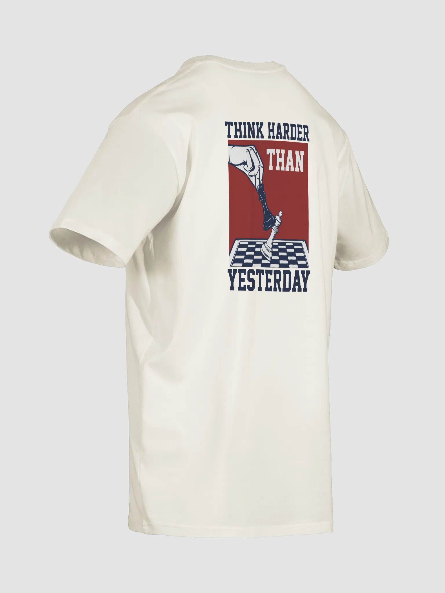 Think Harder Chess Motif T-Shirt product image (9)