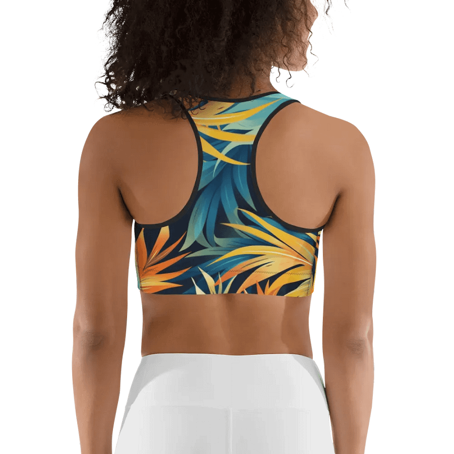 Tropical Flow All-Over Print Sports Bra product image (9)